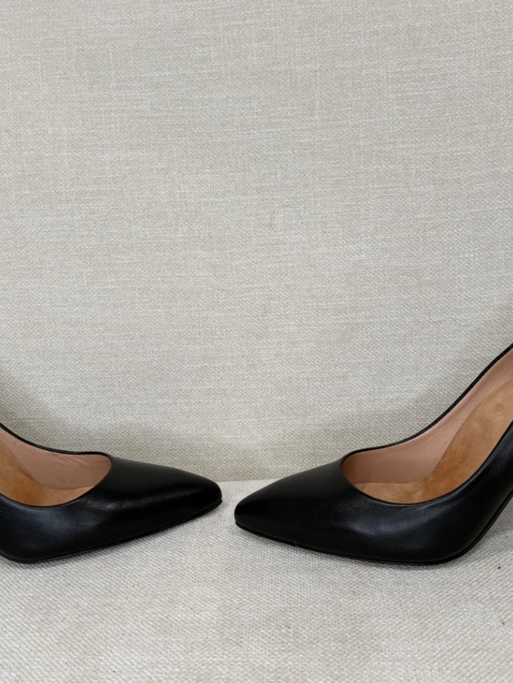 INEZ Morena 90 Black Nappa Leather Pointed Toe Pumps Heels Size 8B